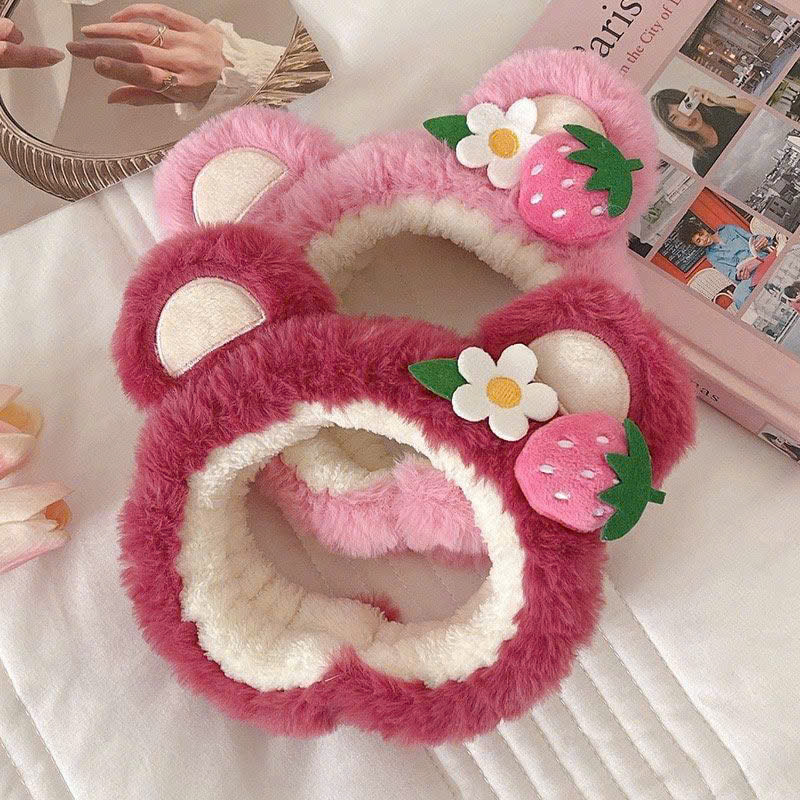 Băng đô tai gấu dâu tây