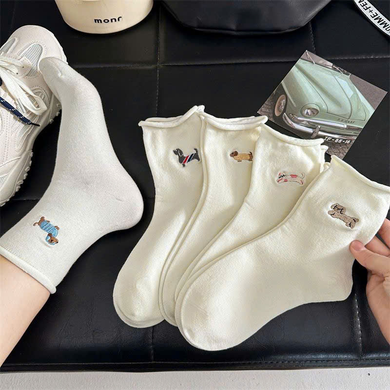 Vớ Cổ Ngắn Họa Tiết Thú Cưng